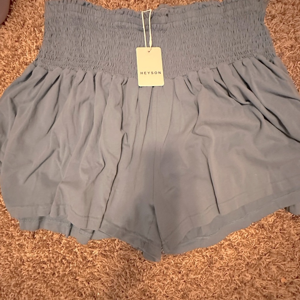 Heyson Women's Blue Gray Dressy Shorts- Plus Size 3X-NWT